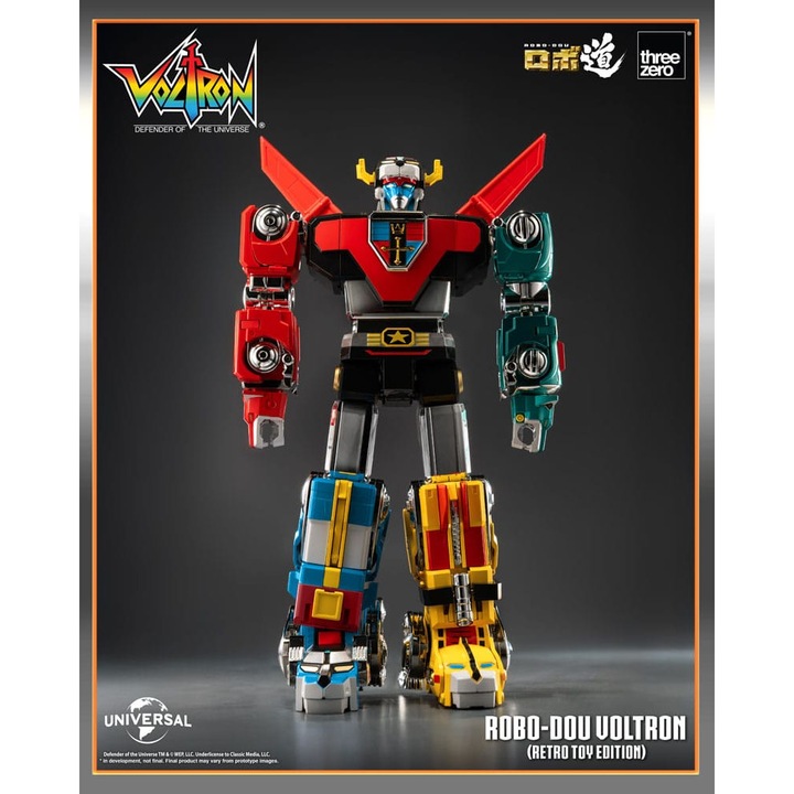 Фигурина ROBO-DOU Voltron: Ретро издание, Защитник на Вселената, 27 см, многоцветна, 124 точки на артикулация