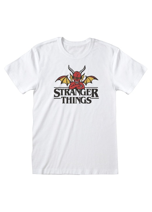 Férfi póló Heroes inc, Stranger Things, limitált kiadás, fehér, M INTL