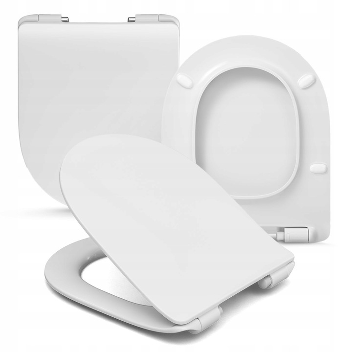 WC Tetőtábla, Kings of Toilets, Kompatibilis Laufen Pro A-val, Fehér, 44x37cm, Slim, Soft Close, Antibakteriális, Duroplast, Gyors Leszerelés, Rozsdamentes Acél Rögzítés, Modern Elegancia, Mindennapi Kényelem