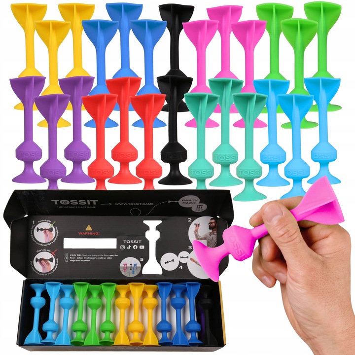 Joc de aruncare ventuze, TOSSIT, 26 piese, silicon, interior/exterior
