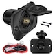 Priza auto, Chucai, 12V, 1 port, cablu de 60 cm, protectie la suprasarcina, Negru