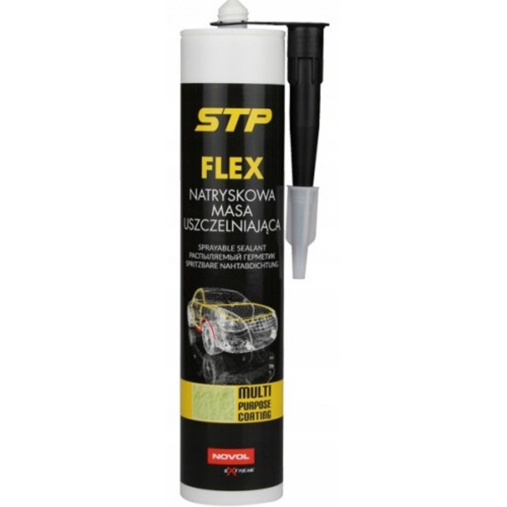 Spray etansant Novol, STP FLEX, 290ml, negru, tehnologie hibrida
