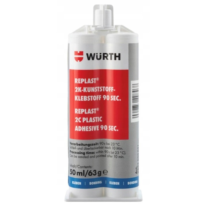 Ragasztó műanyaghoz, Wurth, 50ml