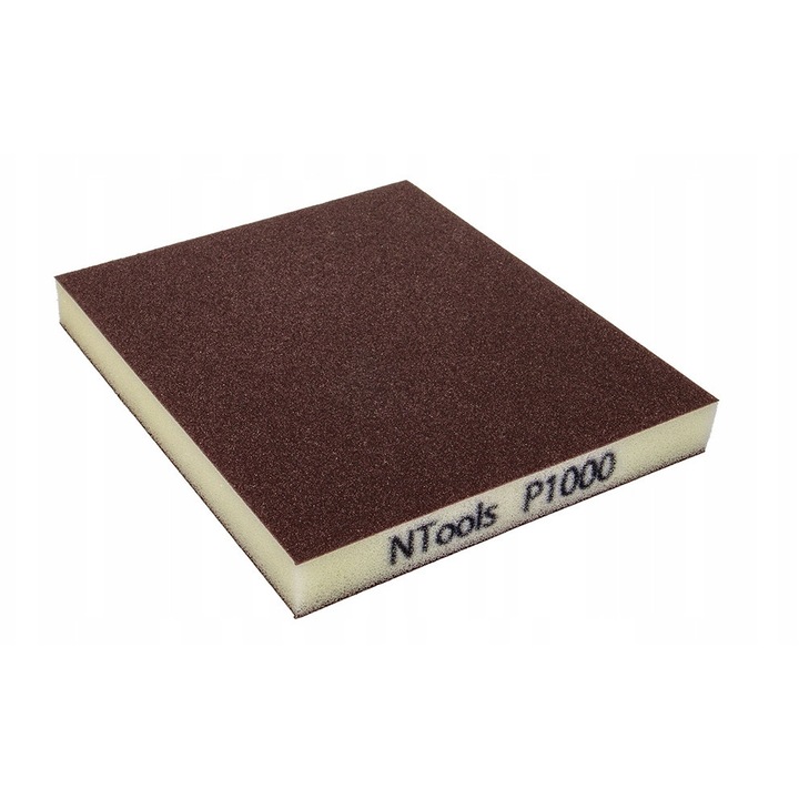 Gabka slefuitoare dubla P1000, 120x100x13mm, NTools