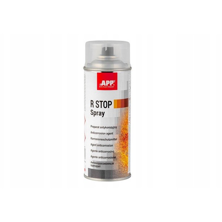 Spray anticoroziv APP, R-STOP, 400ml, transparent, pentru otel si aluminiu