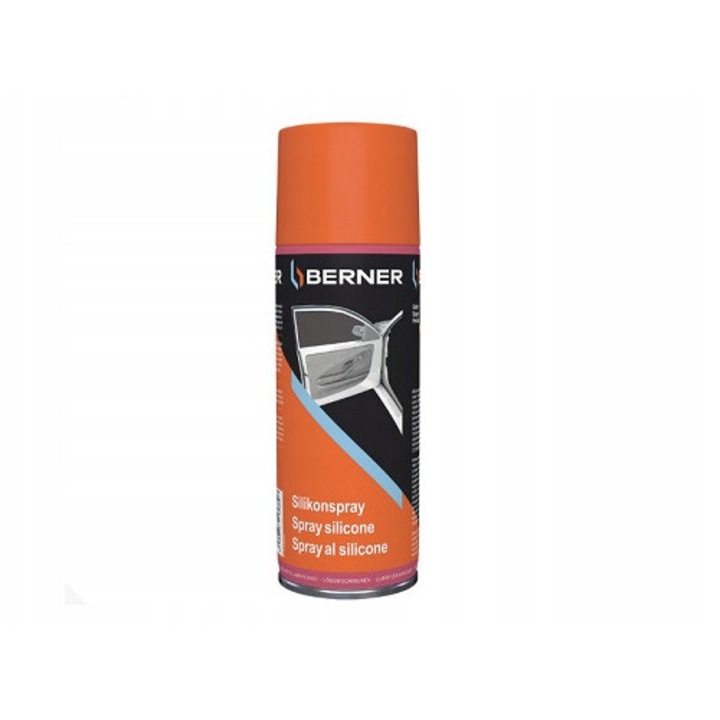 Spray siliconic Berner, 400ml, transparent, pentru intretinerea garniturilor de cauciuc