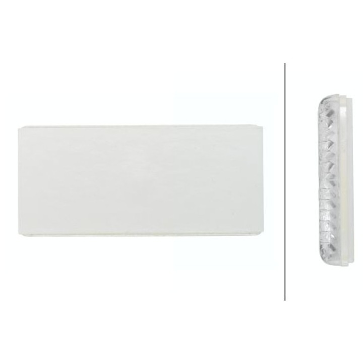 Lampa reflectorizanta HELLA, 32mm x 6/69mm x 6mm, alba, autocolanta