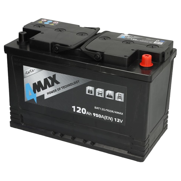 950a Baterie auto 4MAX 12V 120Ah, 950A, 348x175x234mm - eMAG.ro