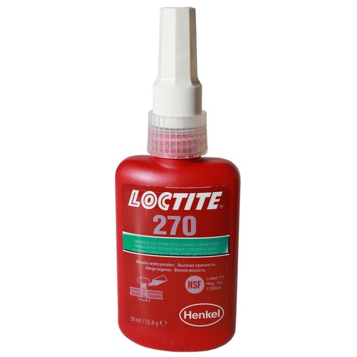 LOCTITE LOC 270 menettömítő készítmény, 50ml, zöld, max. M20 csavarokhoz