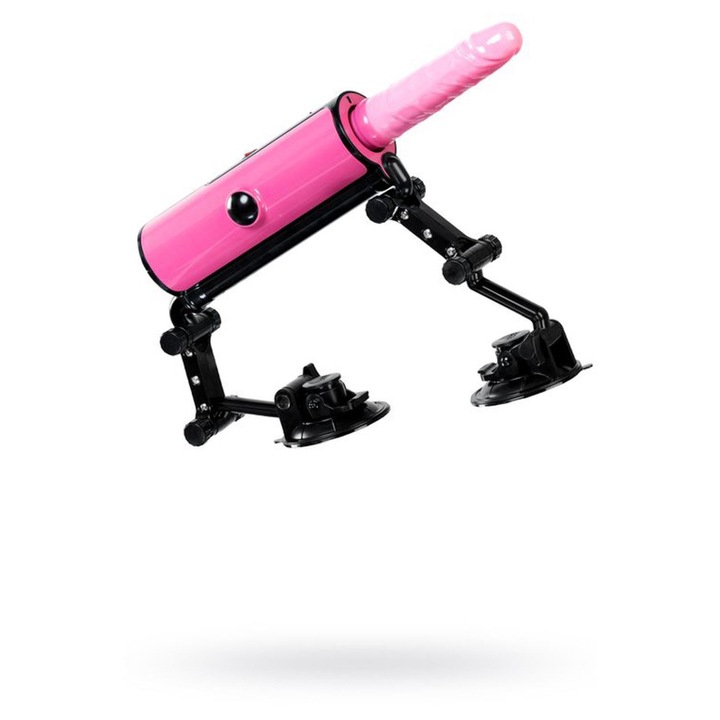 Машина за секс, 3 скорости, 36x10 см, розов/черен