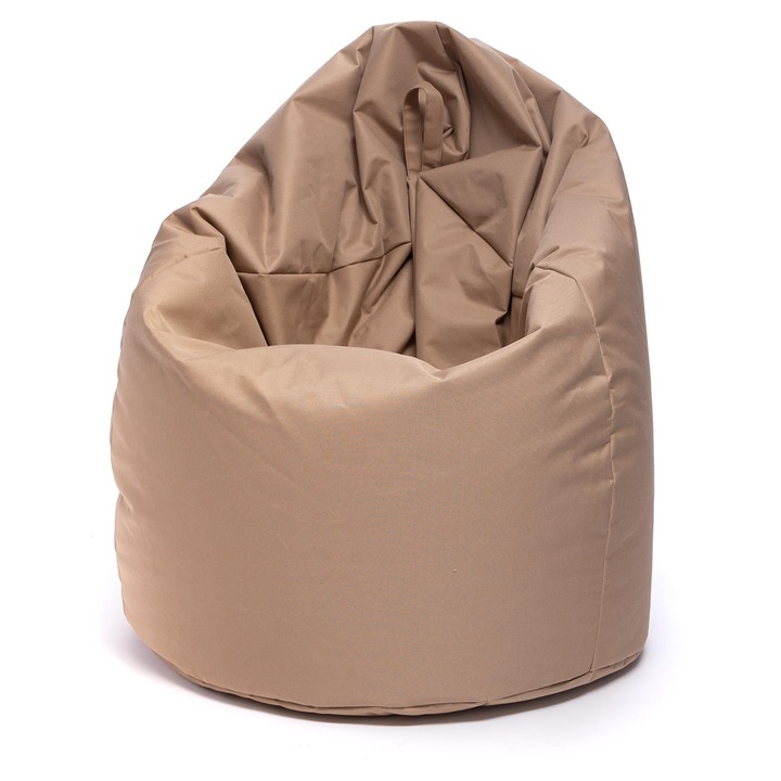 Fotoliu Sako Pouf Ecopuf XL 85x135cm, bej, interior/exterior, pentru copii si adulti