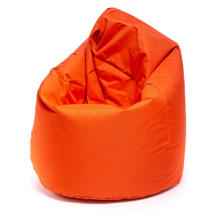 Pouf Sako, scaun tip sac, portocaliu, 70x110cm, pentru interior si exterior