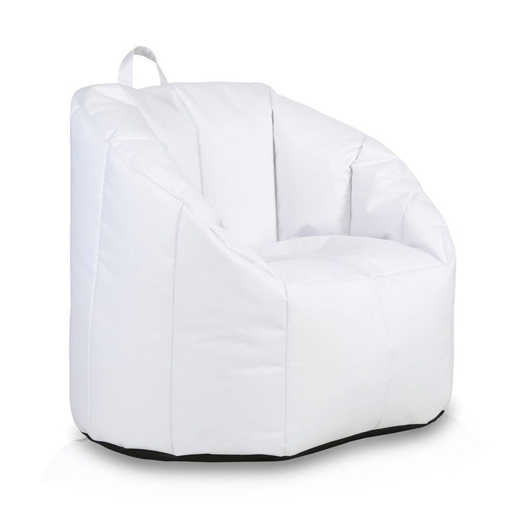 Ecopuf Simone Felfújható Fotel, Poliészter, Vízálló, 73x75 cm, fehér