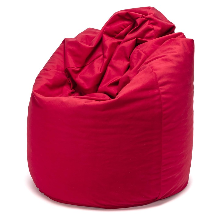 Fotoliu tip sac Ecopuf Schlumpf, microfibra moale, umplutura cu bile de polistiren, XL 85x135cm