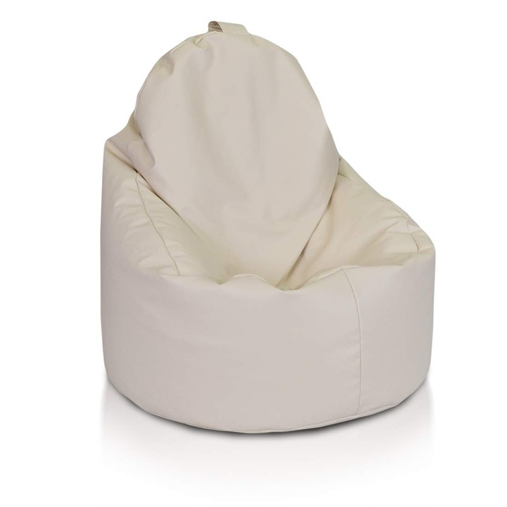 Puf Ecopuf Yoko, sac de sezut interior/exterior, piele ecologica, fermoar anti-pierdere, multicolor, usor de curatat