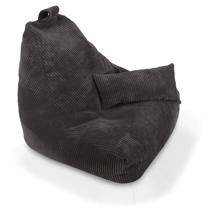 Фотьойл тип круша Keiko, 100x80x85см, Кадифе, С дръжка и възглавница