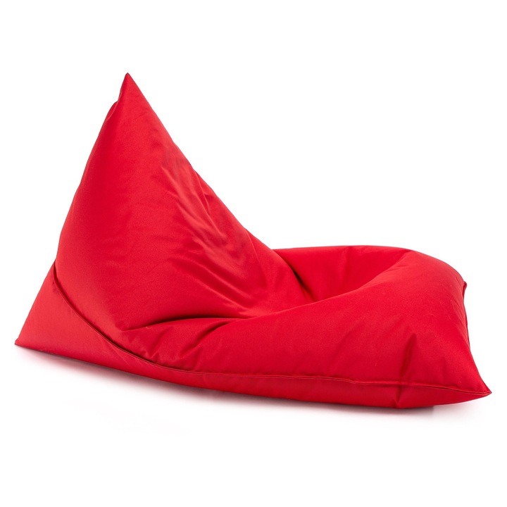 Puf Triunghiular Ecopuf Lazy S, Poliester Durabil, 88x130cm, pentru Interior si Exterior