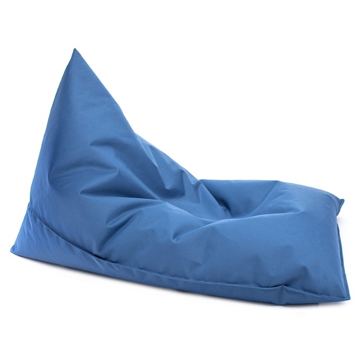 Puf triunghiular Lazy S, perle EPS, poliester rezistent, 88x130cm, interior/exterior