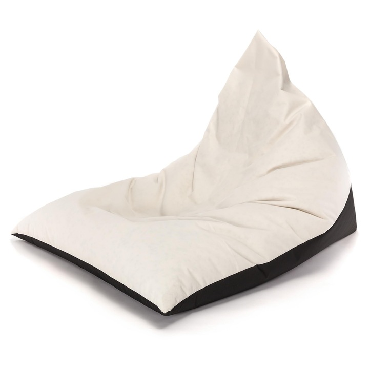 Pouf exterior Ecopuf Lazy M, impermeabil, umplut cu perle EPS, 80x100cm, pentru gradina, terasa si balcon