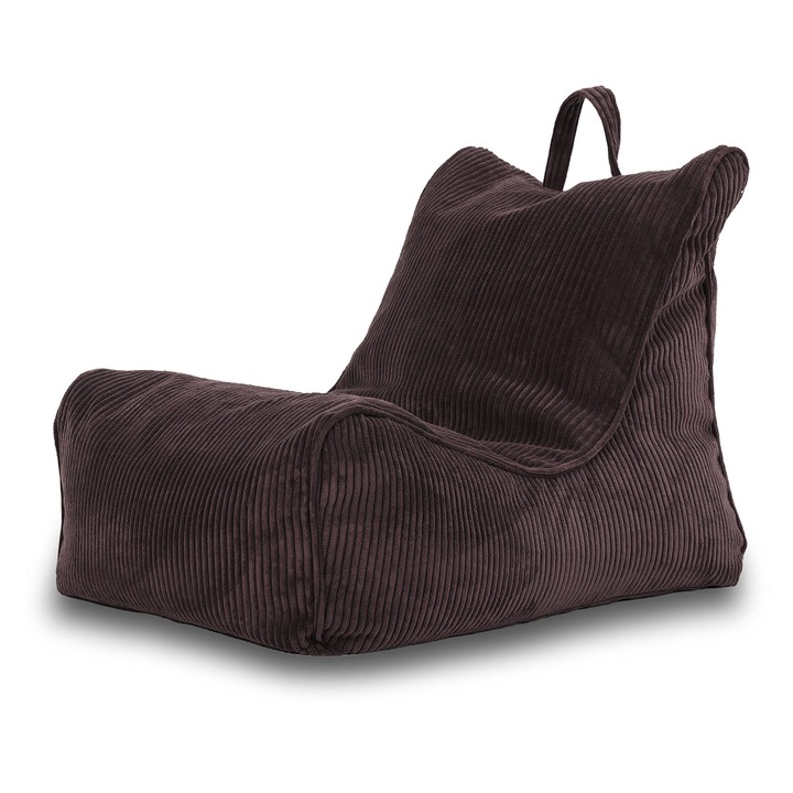 Puf Ecopuf Flavio, Catifea Vinaccia Sz29, 80x40cm, cu Buzunar si Manere