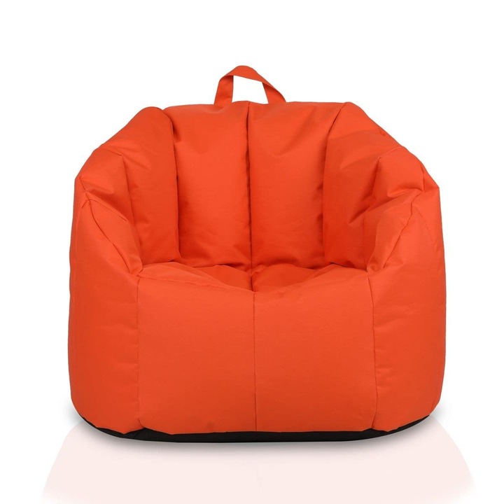 Fotoliu puf Ecopuf Simone, Poliester Durabil, Umplutura Premium, 73x75cm, rosu