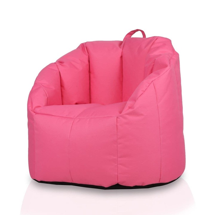 Pouf Ecopuf Simone, sac de sezut din poliester, rezistent la apa, dimensiuni 73x75cm, pentru interior si exterior