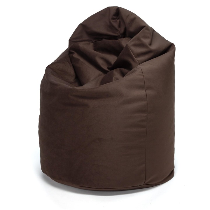 Puf Tip Sac Ecopuf L, Microfibra Plusata, Husa Detasabila, 70x110cm