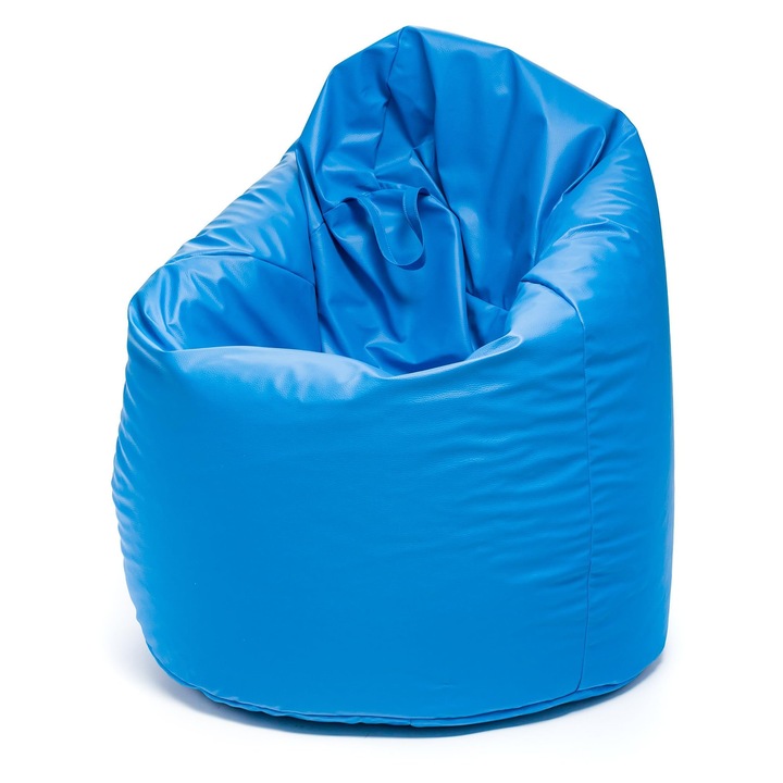 Sacul fotoliu Ecopuf, piele ecologica, 70x110 cm, umplutura perle EPS, pentru copii si adulti