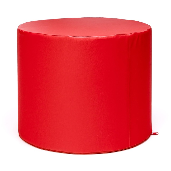 Taburet Ecopuf, Design Modern, Ideal pentru Living, Dormitor, Birou, rosu