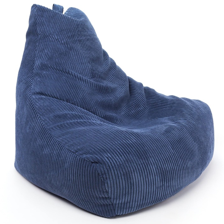 Fotoliu tip sac Ecopuf Keiko, 75x75x70cm, catifea, cu maner si perna, diverse culori