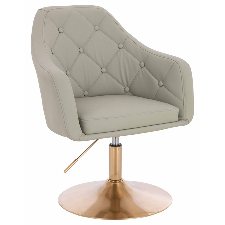 Scaun de birou, Votana, HR831N, Piele Ecologica Premium Soft, Baza Aurie, Culoare