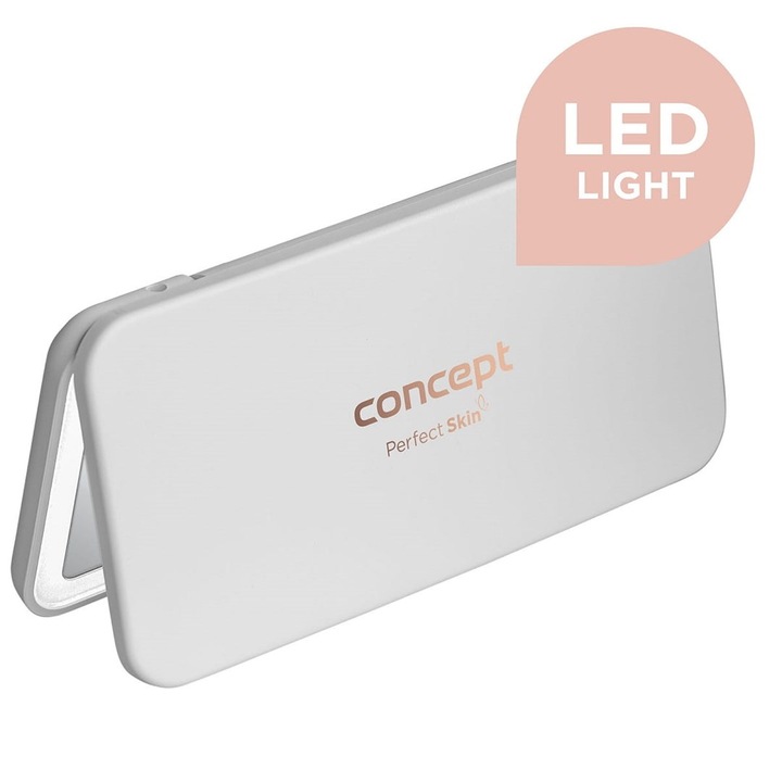 Козметично огледало CONCEPT с LED, бяло