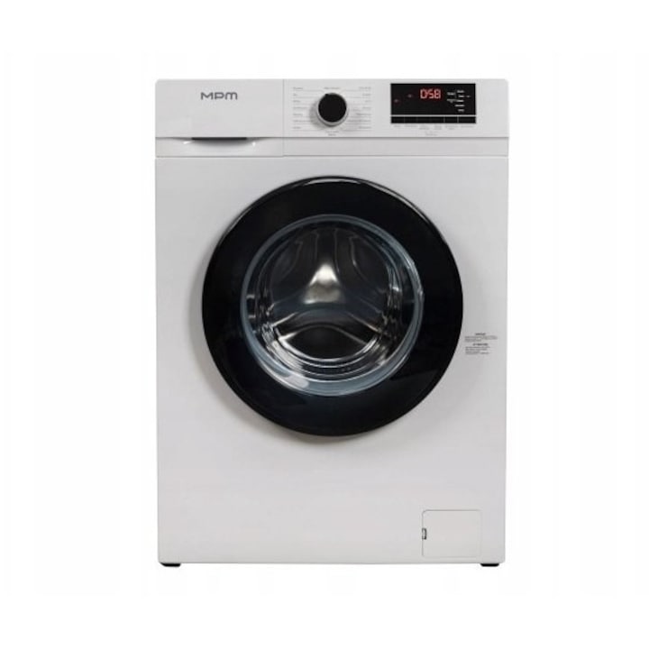 Masina de spalat rufe MPM 7kg 1200rpm cu functie de abur, motor inverter, alba