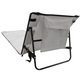 Sezlong plaja pliabil spatar cadru metalic reglabil compact, 150x47 cm, buzunar, gri