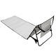 Sezlong plaja pliabil spatar cadru metalic reglabil compact, 150x47 cm, buzunar, gri