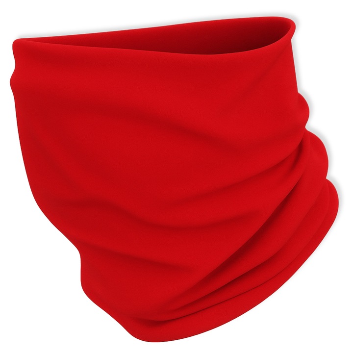 Komin copii Dartomik, dwuwarstwowy, 100% bumbac, rosu, 3-9 ani