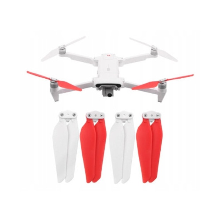 Set 4 elice BRDRC pentru drona FIMI X8 SE 2020, rosu/alb, 2x CW + 2x CCW, 13.5g