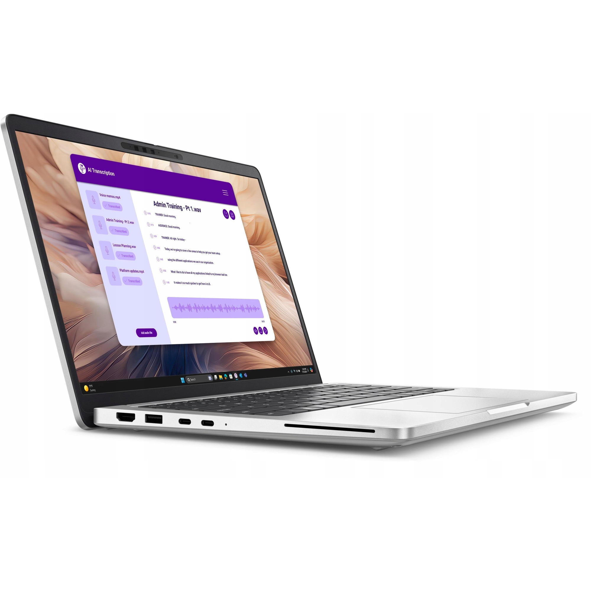 Laptop Dell Pro 13 Plus, Intel Core Ultra 7 265U, 32GB RAM, 512GB SSD, FHD+ 13,3", 1,23 kg, set complet