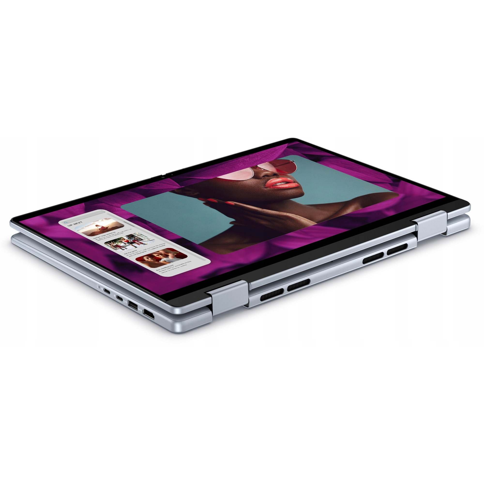 Laptop 2in1, Dell, Inspiron 7445, AMD Ryzen 5, 16GB RAM, 1TB SSD, 14" touchscreen, Windows 11, Argintiu