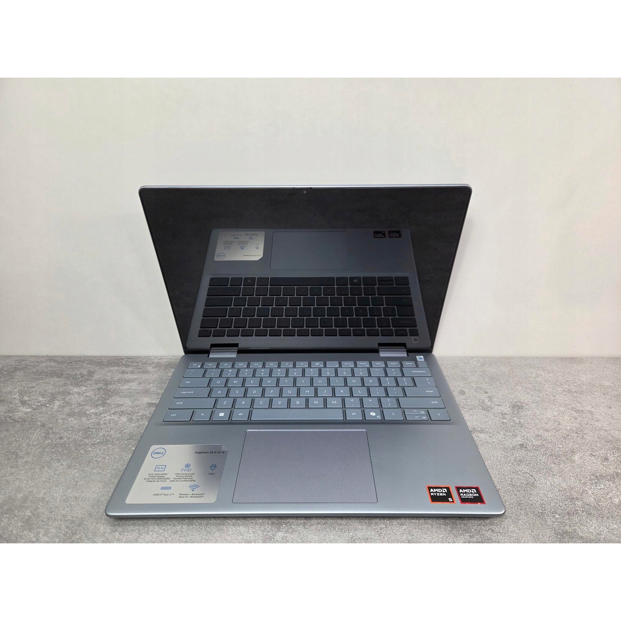 Laptop 2in1 Dell Inspiron 7445, AMD Ryzen 5, 16GB RAM, 512GB SSD, 14" FHD+, touchscreen, Windows 11 Pro