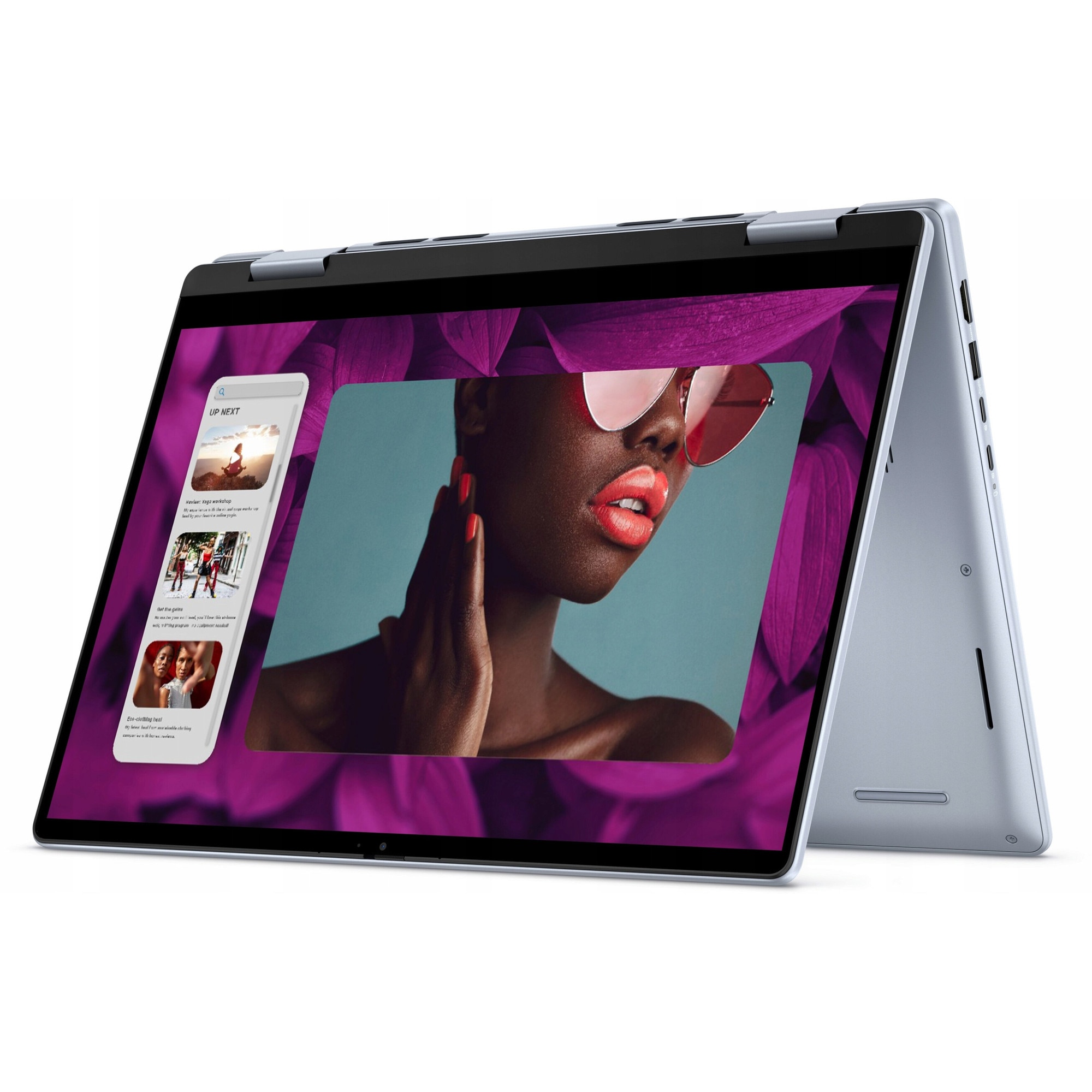 Laptop 2in1, Dell, Inspiron 7445, AMD Ryzen 5, 16GB RAM, 1TB SSD, 14" touchscreen, Windows 11, Argintiu