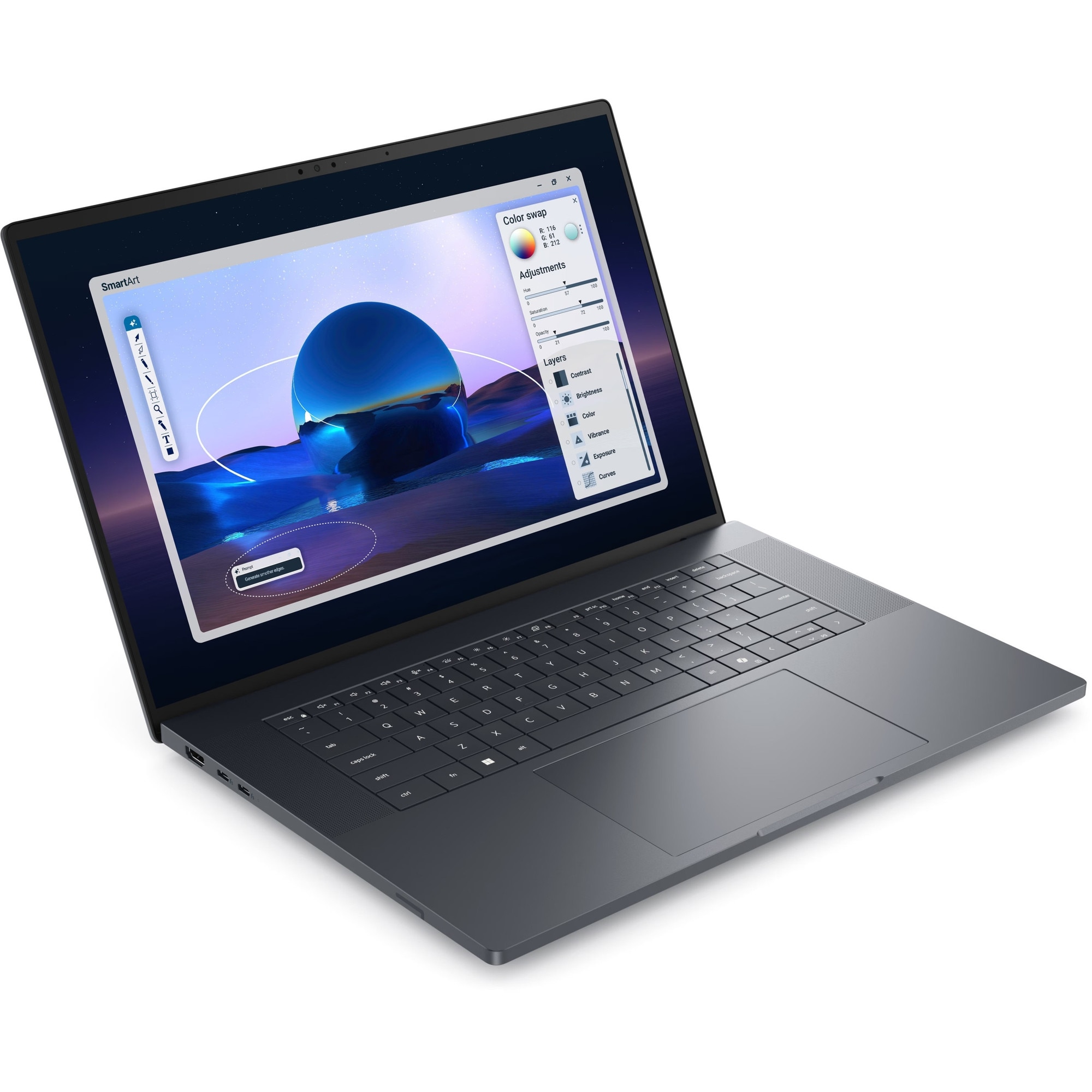 Laptop, Dell, Pro Max 16, Intel Core Ultra 7 255H, 32GB RAM, SSD 512GB, NVIDIA RTX PRO 1000, FHD+, 16"