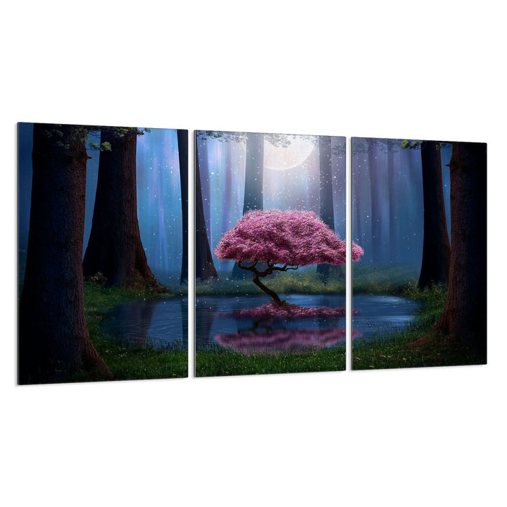 Placa de protectie din sticla pentru aragaz, TMK ArtDeko, 3x30x52 cm, multicolor, set