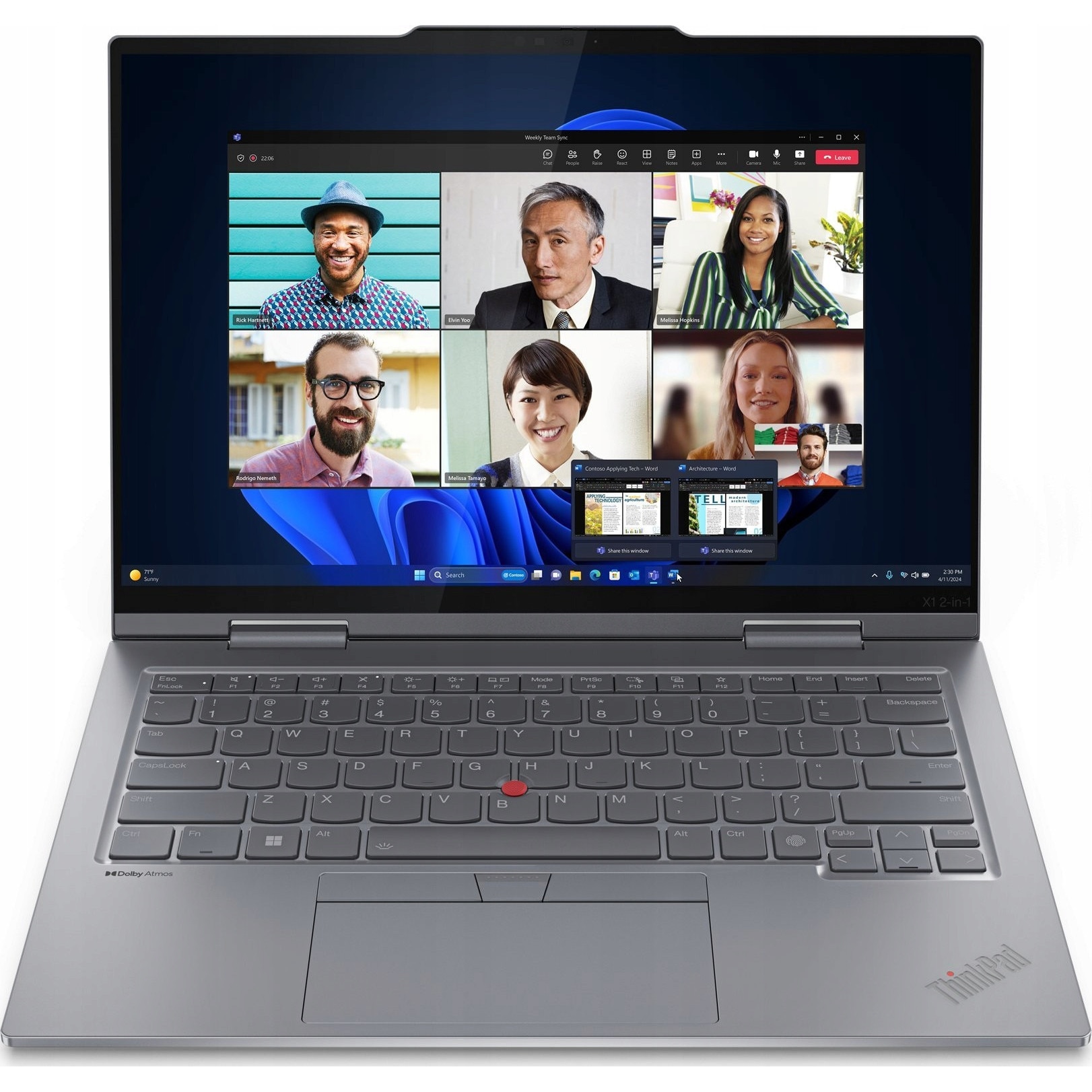 Laptop Lenovo ThinkPad X1 Gen 9, procesor Intel Core Ultra 5 135U, 16GB RAM, 512GB SSD, 14" WUXGA, touchscreen, Windows 11 Professional