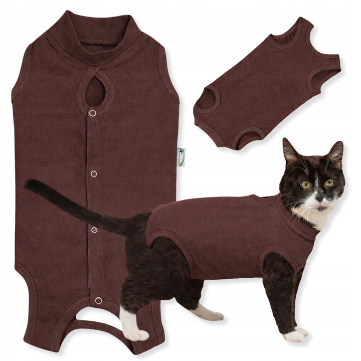 Ubracaminte postoperatorie pentru pisici si caini, Dartomik, marimea S, 100% bumbac, 21-27 cm circumferinta pieptului, 24-30 cm circumferinta taliei, 18-22 cm circumferinta gatului