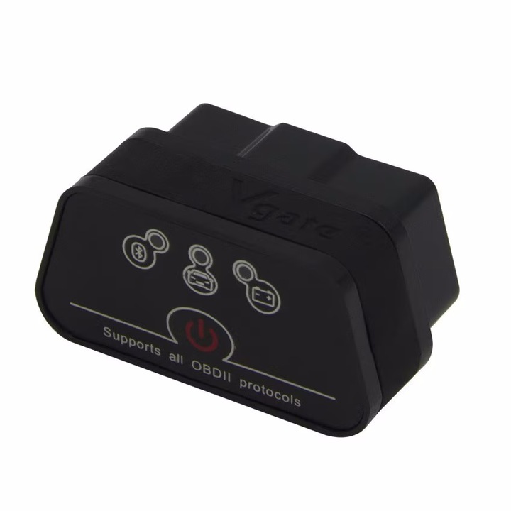 Veaco iCar2 Bluetooth OBD2 diagnosztikai interfész, fekete, univerzális, 16 tűs