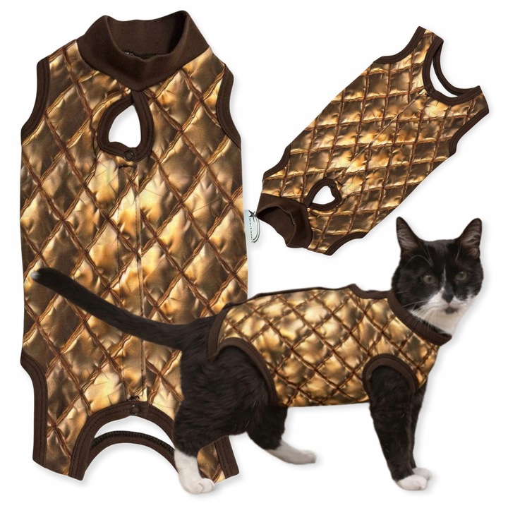 Ubracaminte postoperatorie pentru pisici si caini, Dartomik, marimea M, 100% bumbac, 26x32cm, design modern