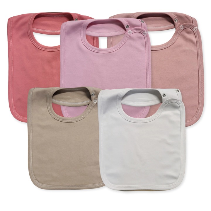 Set 5 bavete, Dartomik, Multicolor, Pentru fete