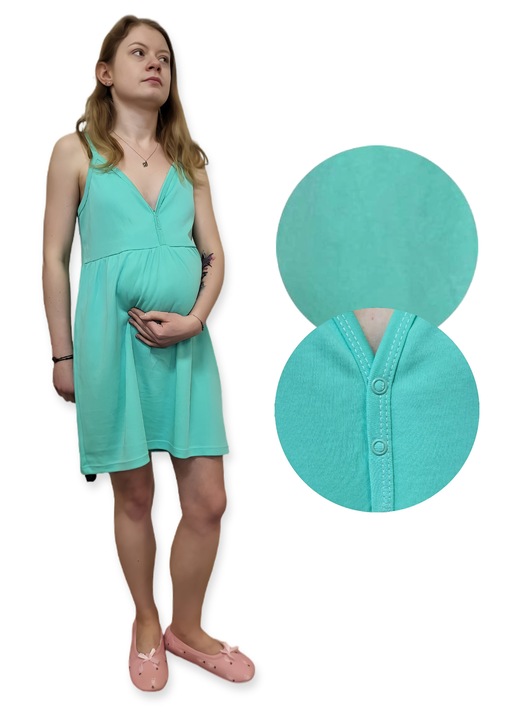 Pijamale dama, Dartomik, camasa de maternitate pentru alaptare, bumbac