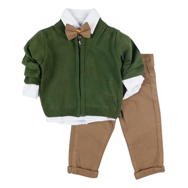 Compleu pentru bebelusi, 3 piese, model Elegance, Safir 10026